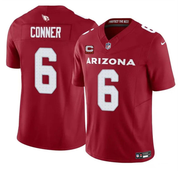 Arizona Cardinals #6 James Conner Red 2025 F.U.S.E. With 4-Star C Patch Vapor Untouchable Limited Football Stitched Jersey