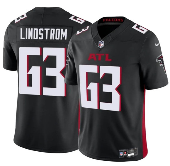 Atlanta Falcons #63 Chris Lindstrom Black 2025 F.U.S.E. Vapor Untouchable Limited Football Stitched Jersey
