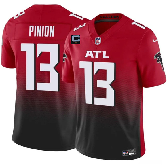 Atlanta Falcons #13 Bradley Pinion Red Black 2025 F.U.S.E With 1-Star C Patch Vapor Untouchable Limited Football Stitched Jersey