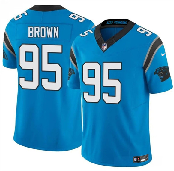 Carolina Panthers #95 Derrick Brown Blue 2025 F.U.S.E. Vapor Limited Football Stitched Jersey