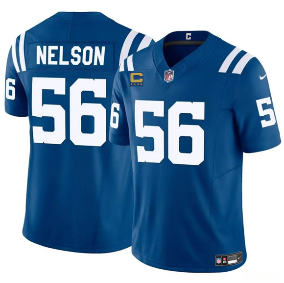 Indianapolis Colts #56 Quenton Nelson Blue 2025 F.U.S.E. With 4-Star C Patch Vapor Limited Football Stitched Jersey
