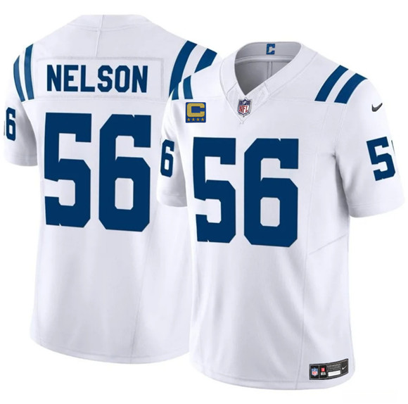 Indianapolis Colts #56 Quenton Nelson White 2025 F.U.S.E. With 4-Star C Patch Vapor Limited Football Stitched Jersey