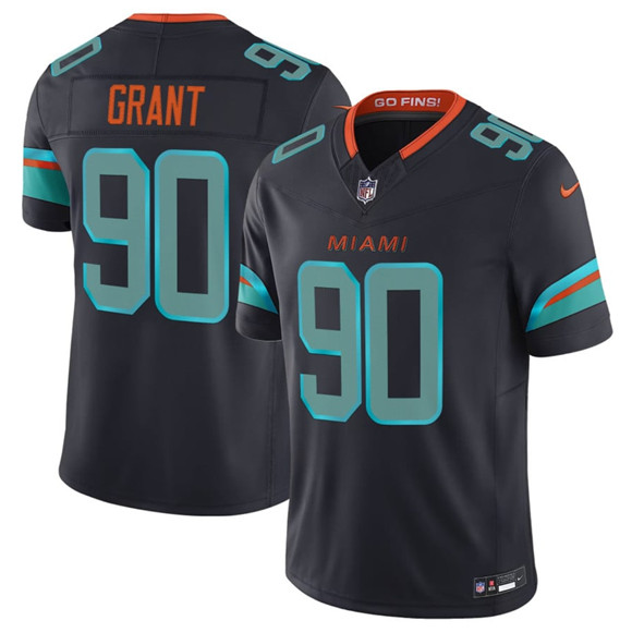 Miami Dolphins #90 Kenneth Grant Black 2025 F.U.S.E. "Rivalries" Vapor Limited Football Stitched Jersey