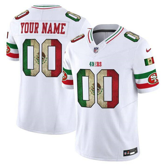 San Francisco 49ers Active Player Custom White 2025 F.U.S.E. Mexico Vapor Limited Football Stitched Jersey
