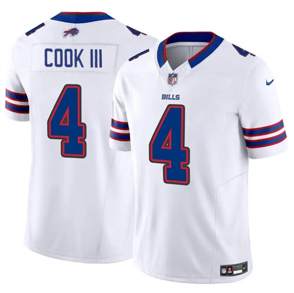 Buffalo Bills #4 James Cook III White 2025 F.U.S.E. Vapor Untouchable Limited Football Stitched Jersey