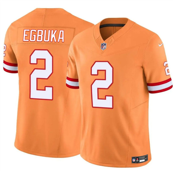 Tampa Bay Buccaneers #2 Emeka Egbuka Orange 2025 Draft F.U.S.E. Throwback Limited Football Stitched Jersey Tampa Bay Buccaneers #2 Emeka Egbuka Orange 2025 Draft F.U.S.E. Throwback Limited Football Stitched Jersey
