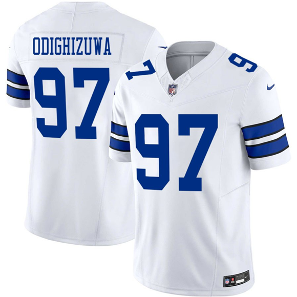 Dallas Cowboys #97 Osa Odighizuwa White 2025 F.U.S.E Vapor Untouchable Limited Football Stitched Jersey Dallas Cowboys #97 Osa Odighizuwa White 2025 F.U.S.E Vapor Untouchable Limited Football Stitched Jersey