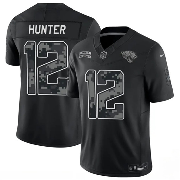 Jacksonville Jaguars #12 Travis Hunter Black F.U.S.E. 2026 Salute to Service Limited Football Stitched Jersey