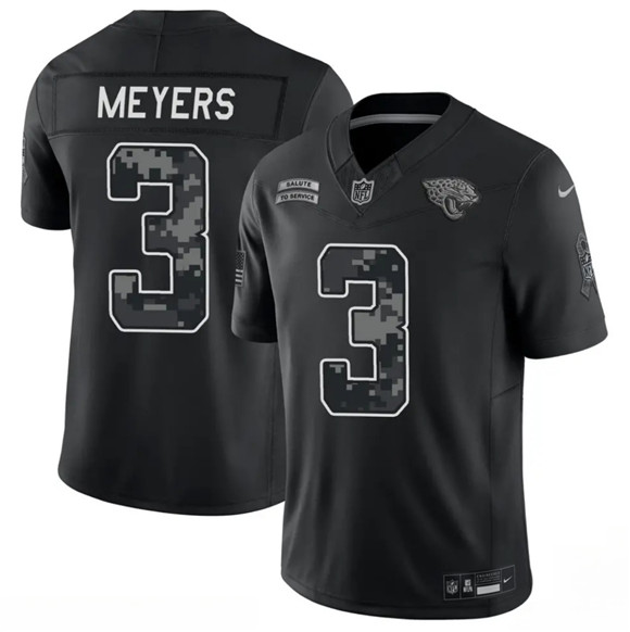 Jacksonville Jaguars #3 Jakobi Meyers Black F.U.S.E. 2026 Salute to Service Limited Football Stitched Jersey