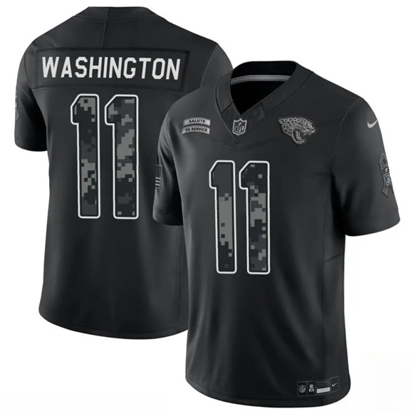 Jacksonville Jaguars #11 Parker Washington Black F.U.S.E. 2026 Salute to Service Limited Football Stitched Jersey