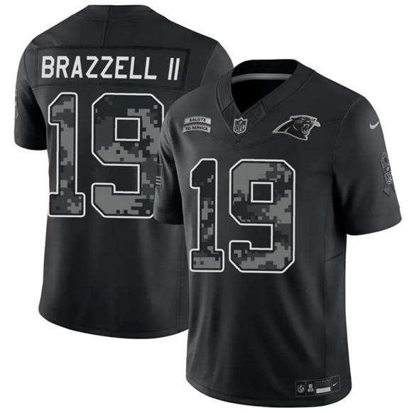 Carolina Panthers #19 Chris Brazzell II Black F.U.S.E. 2026 Salute to Service Limited Football Stitched Jersey