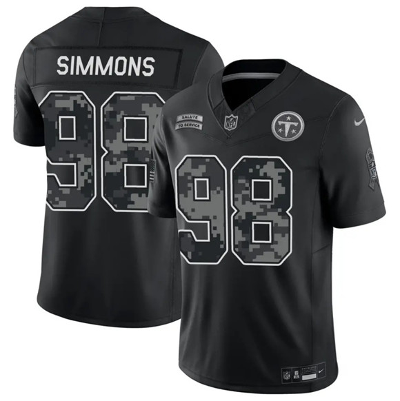 Tennessee Titans #98 Jeffery Simmons Black F.U.S.E. 2026 Salute to Service Limited Football Stitched Jersey