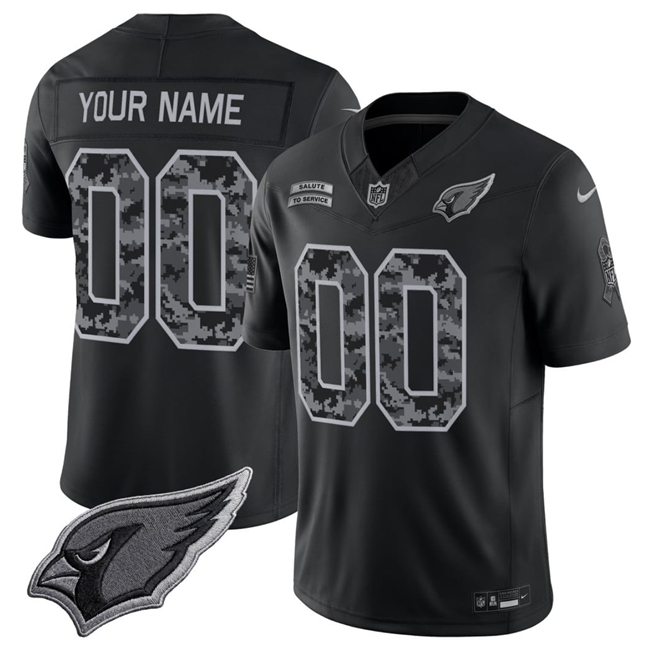 Arizona Cardinals Active Player Custom Black F.U.S.E. 2026 Salute to Service Limited Football Stitched Jersey