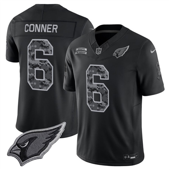 Arizona Cardinals #6 James Conner Black 2026 F.U.S.E. Salute to Service Limited Football Stitched Jersey