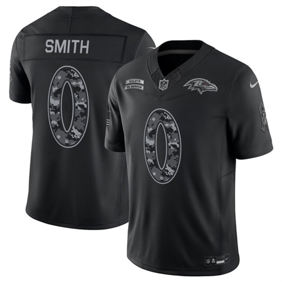 Baltimore Ravens #0 Roquan Smith Black F.U.S.E. 2026 Salute to Service Limited Football Stitched Jersey