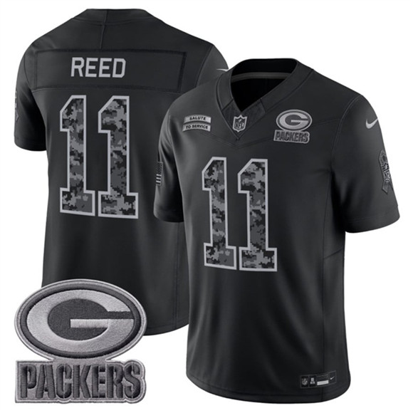 Green Bay Packers #11 Jayden Reed Black 2026 F.U.S.E. Salute to Service Limited Football Stitched Jersey