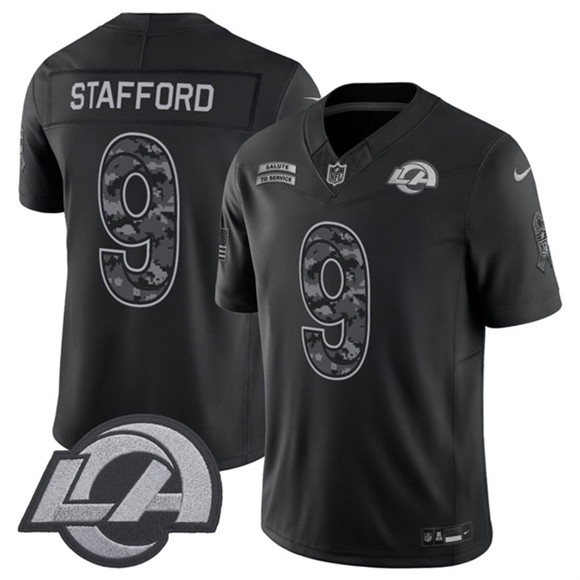 Los Angeles Rams #9 Matthew Stafford Black 2026 F.U.S.E. Salute to Service Limited Football Stitched Jersey