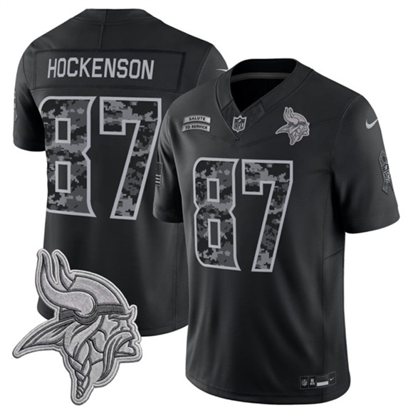 Minnesota Vikings #87 T.J. Hockenson Black 2026 F.U.S.E. Salute to Service Limited Football Stitched Jersey Minnesota Vikings #87 T.J. Hockenson Black 2026 F.U.S.E. Salute to Service Limited Football Stitched Jersey