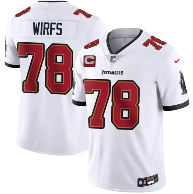 Tampa Bay Buccaneers #78 Tristan Wirfs White 2026 With 4-Star C Patch Vapor Limited Football Stitched Jersey Tampa Bay Buccaneers #78 Tristan Wirfs White 2026 With 4-Star C Patch Vapor Limited Football Stitched Jersey