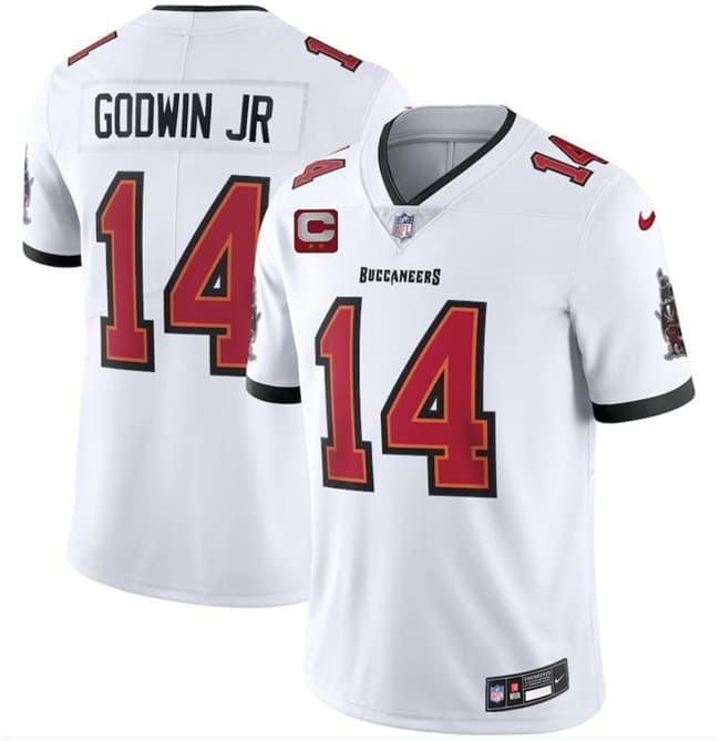 Tampa Bay Buccaneers #14 Chris Godwin Jr White 2026 With 2-Star C Patch Vapor Limited Football Stitched Jersey