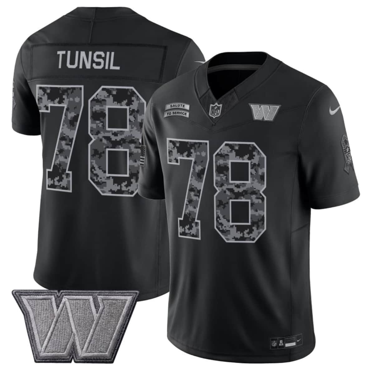 Washington Commanders #78 Laremy Tunsil Black F.U.S.E. 2026 Salute to Service Limited Football Stitched Jersey Washington Commanders #78 Laremy Tunsil Black F.U.S.E. 2026 Salute to Service Limited Football Stitched Jersey