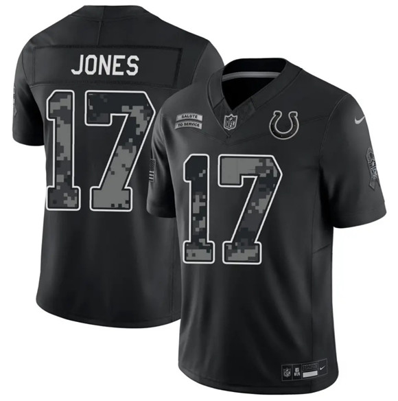 Indianapolis Colts #17 Daniel Jones Black 2026 F.U.S.E. Salute to Service Limited Football Stitched Jersey Indianapolis Colts #17 Daniel Jones Black 2026 F.U.S.E. Salute to Service Limited Football Stitched Jersey