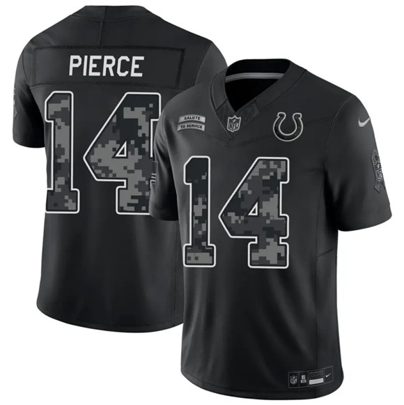 Indianapolis Colts #14 Alec Pierce Black 2026 F.U.S.E. Salute to Service Limited Football Stitched Jersey