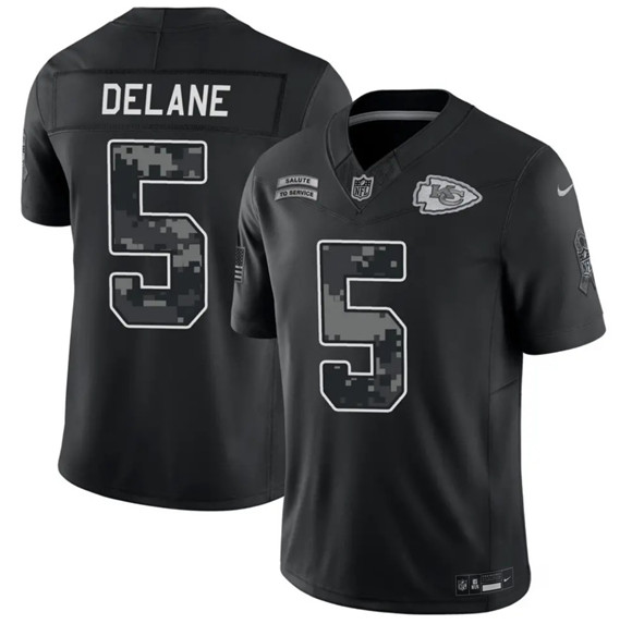Kansas City Chiefs #5 Mansoor Delane Black 2026 F.U.S.E. Salute to Service Limited Football Stitched Jersey