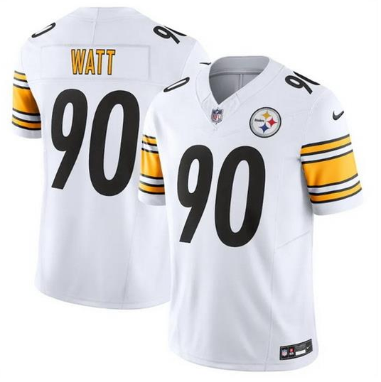 Pittsburgh Steelers 90 T J Watt White 2023 F.U.S.E. Vapor Untouchable Limited Jersey