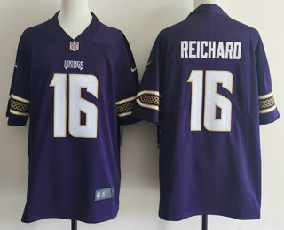 Minnesota Vikings #16 Will Reichard Purple 2026 Vapor Rivalries Collection Limited Stitched Jersey