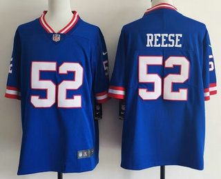 New York Giants #52 Arvell Reese Limited Blue Throwback Vapor Jersey