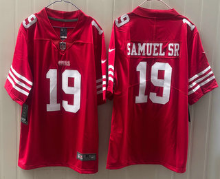 San Francisco 49ers #19 Deebo Samuel Sr Limited Red Vapor Jersey