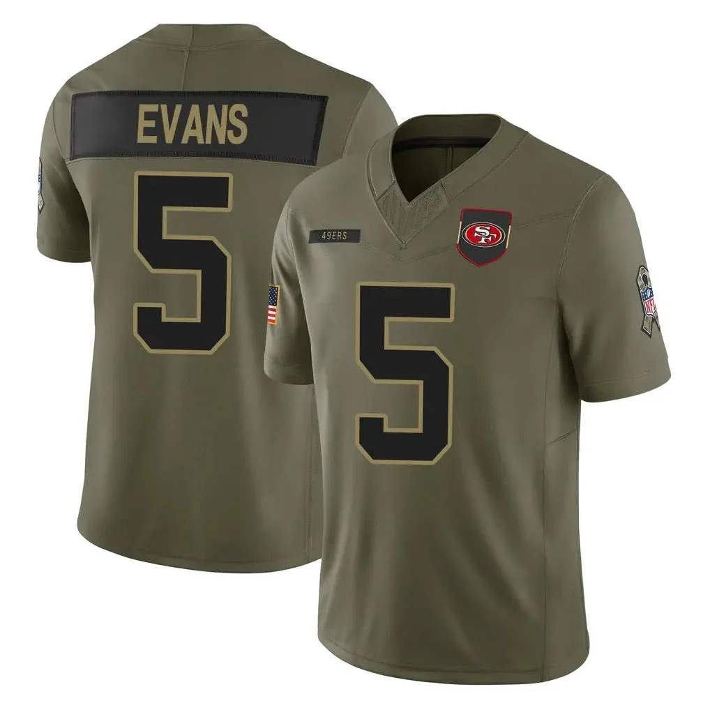 San Francisco 49ers #5 Mike Evans Black F.U.S.E. 2025 Salute to Service Limited Stitched Football Jersey