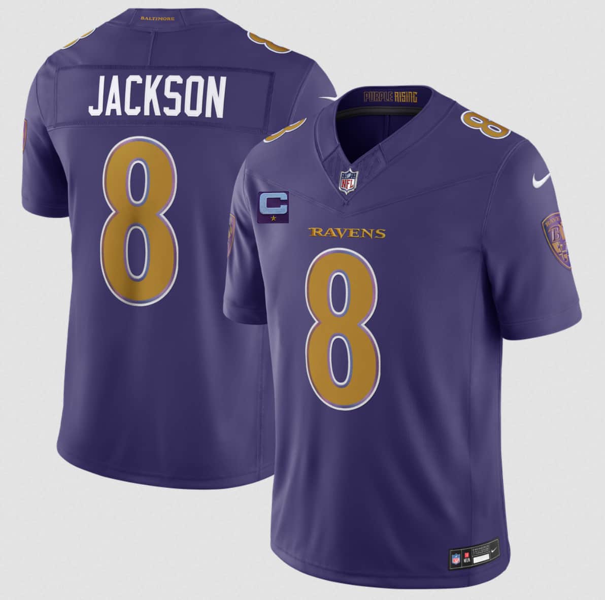 Baltimore Ravens #8 Lamar Jackson Purple 2026 F.U.S.E. Alternate Vapor Limited Football Stitched Jersey Baltimore Ravens #8 Lamar Jackson Purple 2026 F.U.S.E. Alternate Vapor Limited Football Stitched Jersey