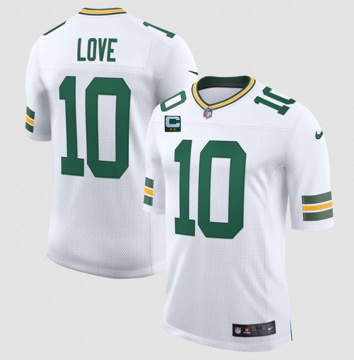 Green Bay Packers #10 Jordan Love White 2026 With 2-Star C Patch New Vapor Untouchable Limited Football Stitched Jersey