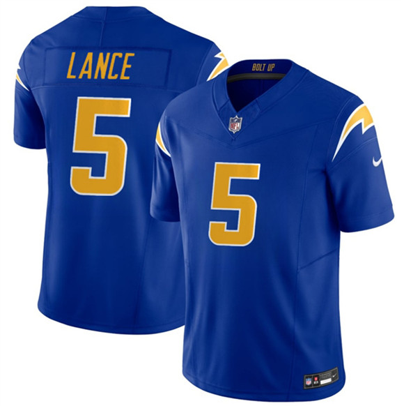 Los Angeles Chargers #5 Trey Lance Royal 2026 F.U.S.E Vapor Limited Football Stitched Jersey