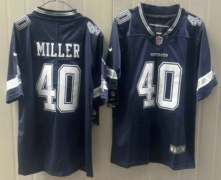 Dallas Cowboys #40 Von Miller Limited Navy Vapor Jersey Dallas Cowboys #40 Von Miller Limited Navy Vapor Jersey