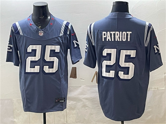 New England Patriots #25 Patriot 2025 F.U.S.E. ??Rivalries?? Vapor Limited Football Stitched Jersey