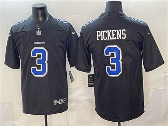 Dallas Cowboys #3 George pickens Black Fashion Vapor Untouchable Limited Stitched Football Jersey