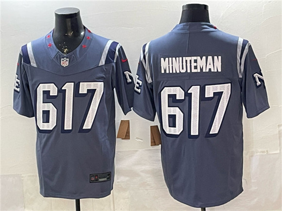 New England Patriots #617 Minuteman 2025 F.U.S.E. ??Rivalries?? Vapor Limited Football Stitched Jersey