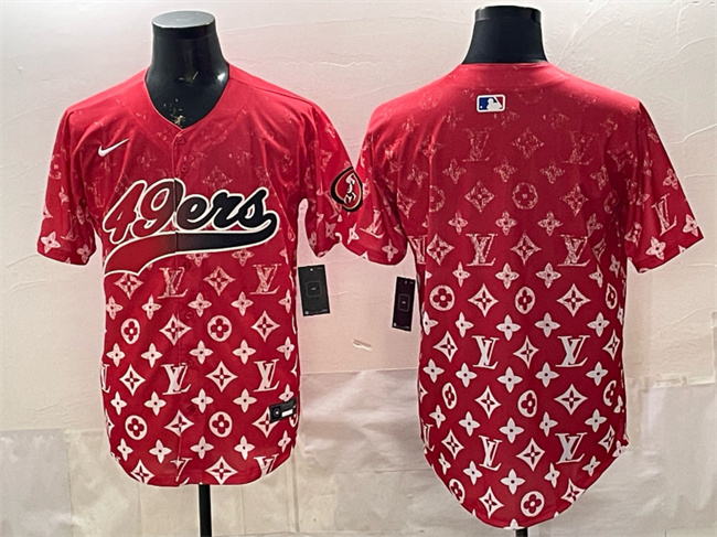San Francisco 49ers Blank Red Limited Stitched Baseball Jersey