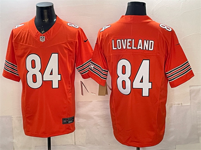 Chicago Bears #84 Colston Loveland Orange 2025 Draft F.U.S.E. Vapor Untouchable Limited Stitched Football Jersey