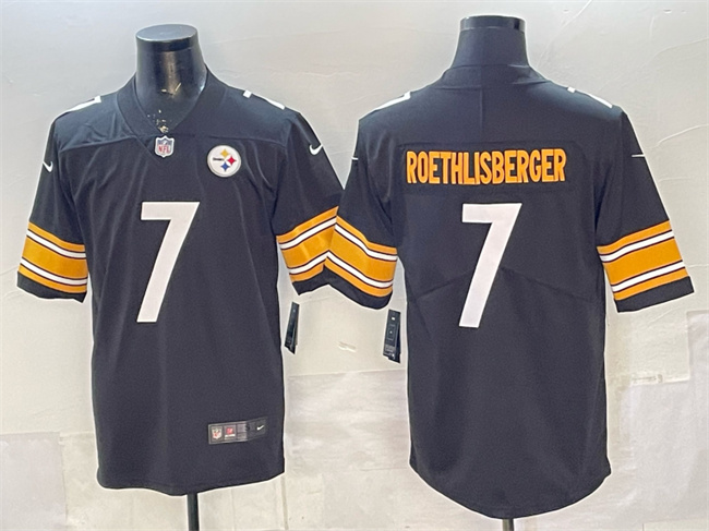 Pisttburgn Steelers #7 Ben Roethlisberger Black Vapor Untouchable Limited Stitched Football Jersey