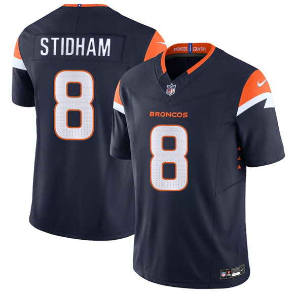 Denver Broncos #8 Jarrett Stidham Navy 2025 F.U.S.E. Vapor Limited Football Stitched Jersey