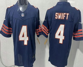 Chicago Bears #4 D'Andre Swift Limited Navy FUSE Vapor Jersey