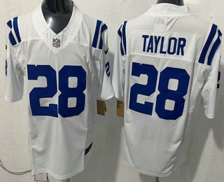 Indianapolis Colts #28 Jonathan Taylor Limited White FUSE Vapor Jersey
