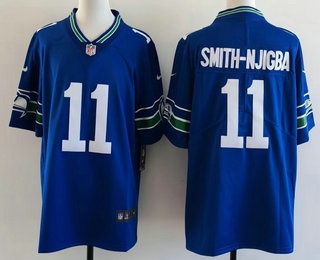 Seattle Seahawks #11 Jaxon Smith Njigba Limited Blue Throwback Vapor Jersey
