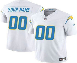 Los Angeles Chargers Customized Limited White FUSE Vapor Jersey Los Angeles Chargers Customized Limited White FUSE Vapor Jersey