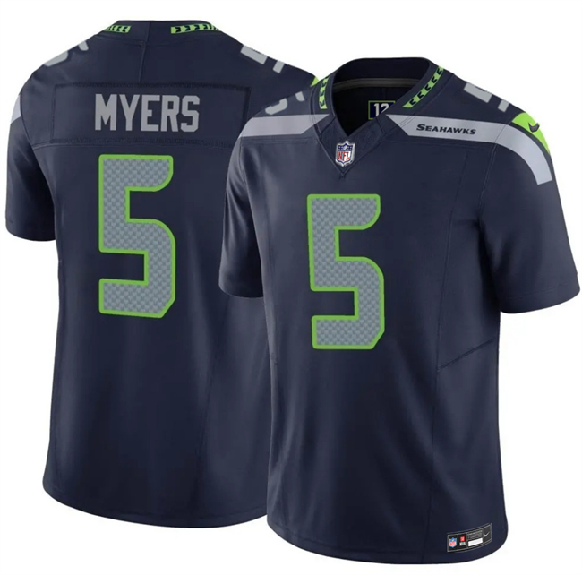 Seattle Seahawks #5 Jason Myers Navy 2025 F.U.S.E. Vapor Untouchable Limited Stitched Football Jersey