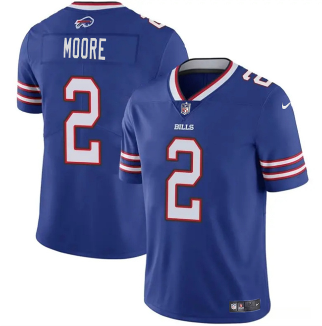 Buffalo Bills #2 D.J. Moore Blue 2026 Vapor Untouchable Limited Stitched Football Jersey Buffalo Bills #2 D.J. Moore Blue 2026 Vapor Untouchable Limited Stitched Football Jersey